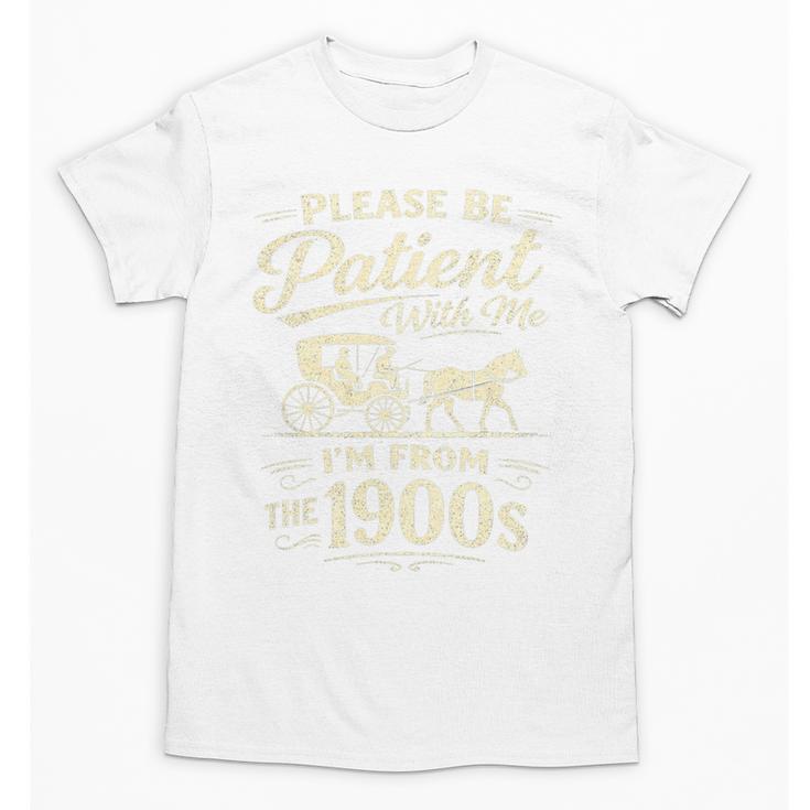Please Be Patient With Me I'm From The 1900s Retro Premium Tri-Blend Unisex T-Shirt