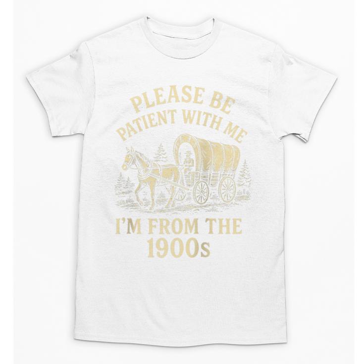 Please Be Patient With Me I'm From The 1900s Retro Raglan Baseball Tee Unisex T-Shirt