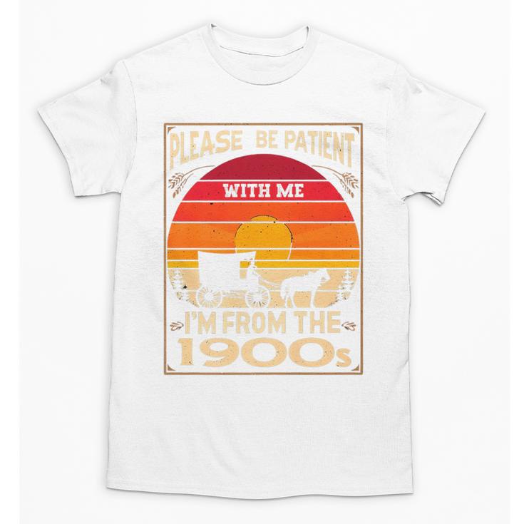 Please Be Patient I'm From The 1900s Sunset Vintage Wagon Premium Unisex T-Shirt