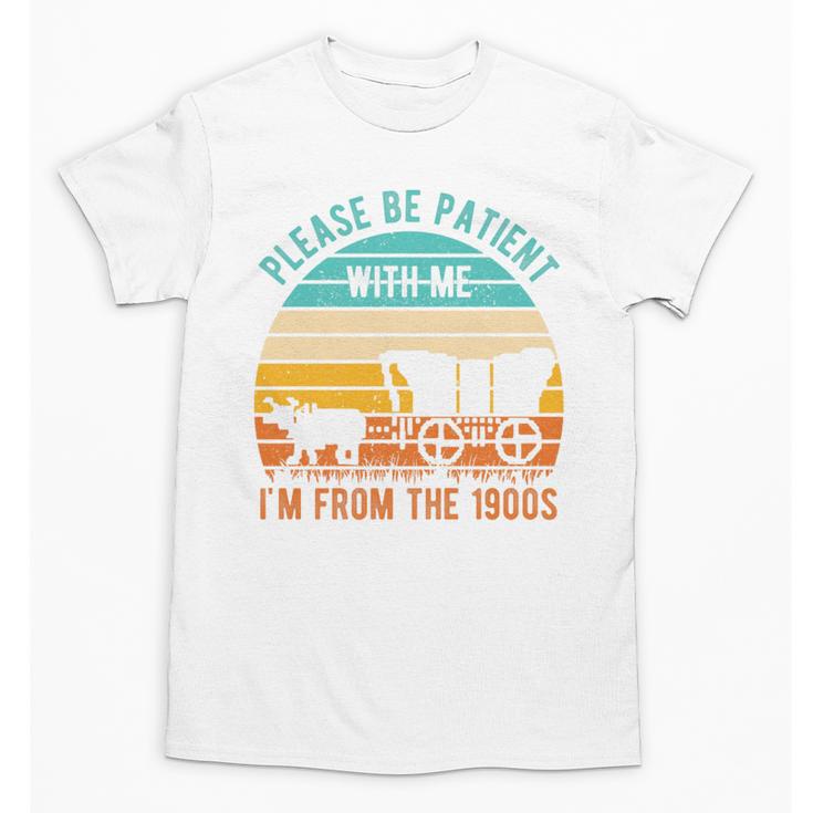 PLEASE BE PATIENT I'M FROM THE 1900s Vintage 1900s 90s Premium Tri-Blend Unisex T-Shirt