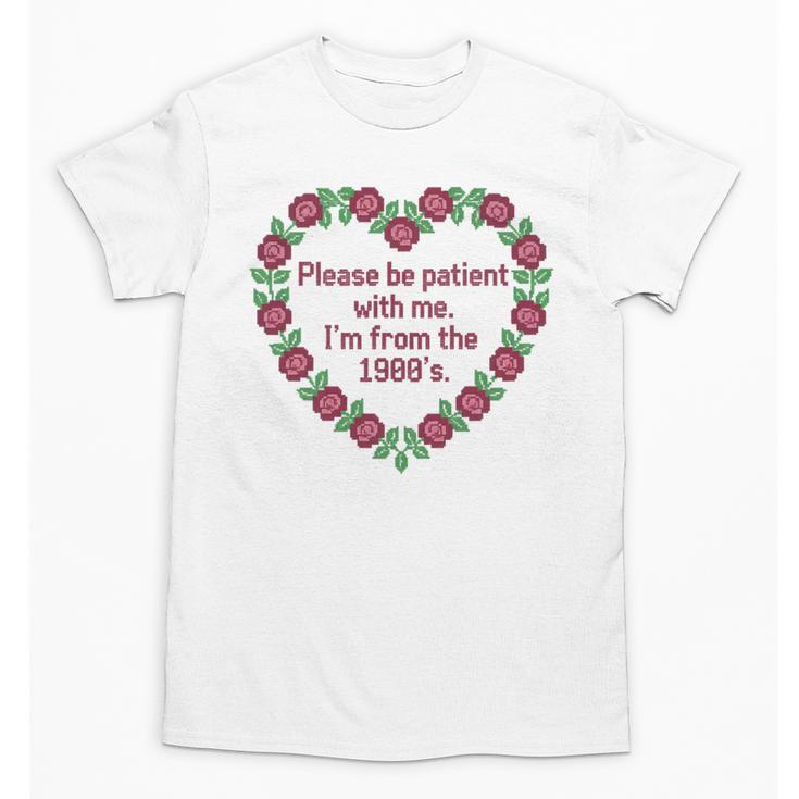 Please Be Patient With Me I'm From The 1900S Vintage Floral Premium Tri-Blend Unisex T-Shirt