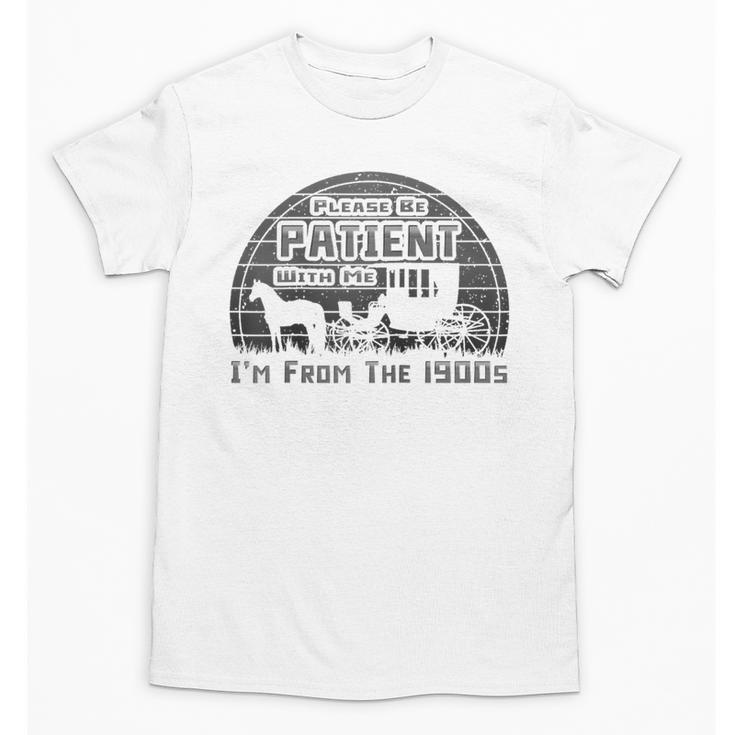 Please Be Patient With Me I'm From The 1900s Vintage Retro Raglan Baseball Tee Unisex T-Shirt