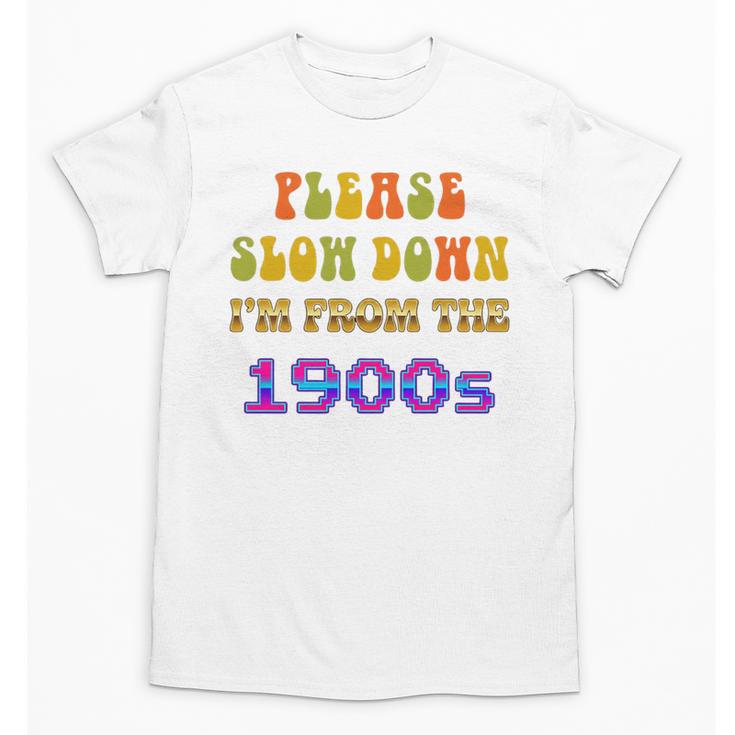 Please Slow Down I'm From The 1900s Retro Vintage 70 Premium Tri-Blend Unisex T-Shirt