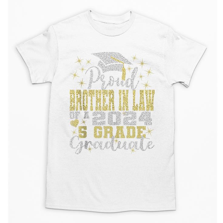 Proud Brother In Law Of 5th Grade Graduate 2024 Graduation Unisex T-Shirt