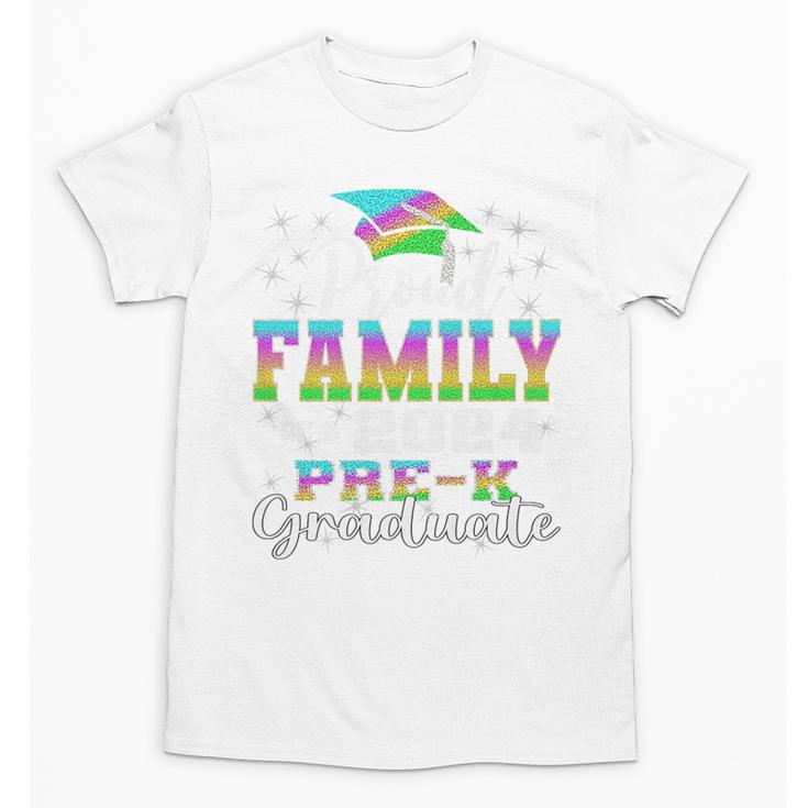 Proud Family Of PreK School Graduate 2024 Graduation Family Premium Unisex T-Shirt