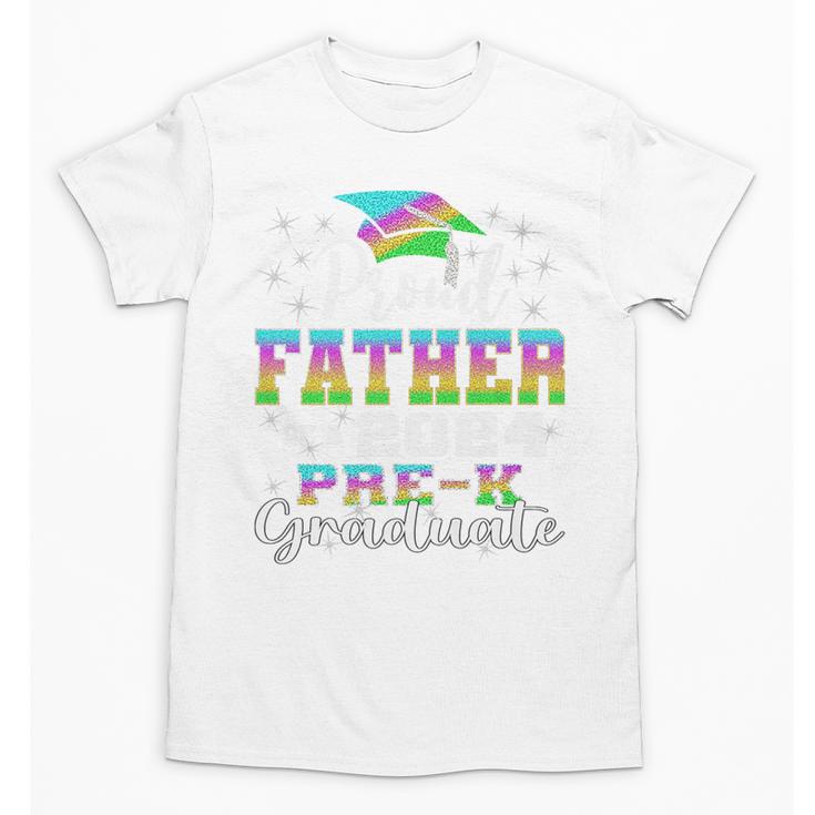 Proud Father Of PreK School Graduate 2024 Graduation Father Premium Unisex T-Shirt