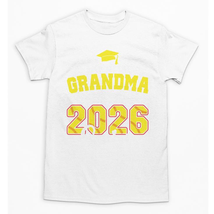 Proud Grandma Of A 2026 Senior Softball Graduation Matching Unisex T-Shirt