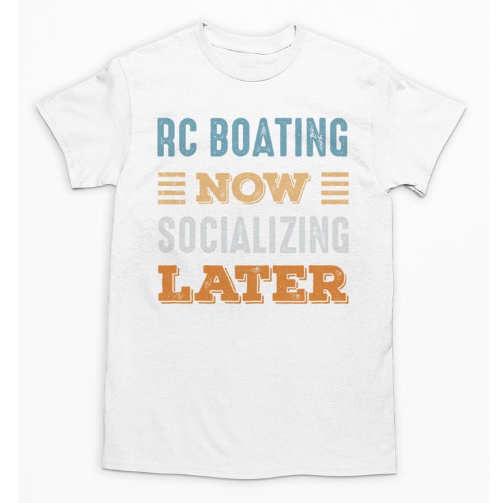 RC Boating Now Minimal Socializing Introvert Vintage Unisex T-Shirt