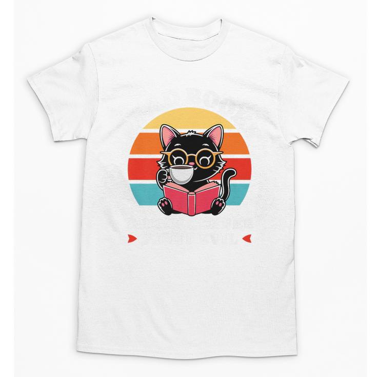 Read Books Drink Coffee Fight Evil Cat Premium Unisex T-Shirt