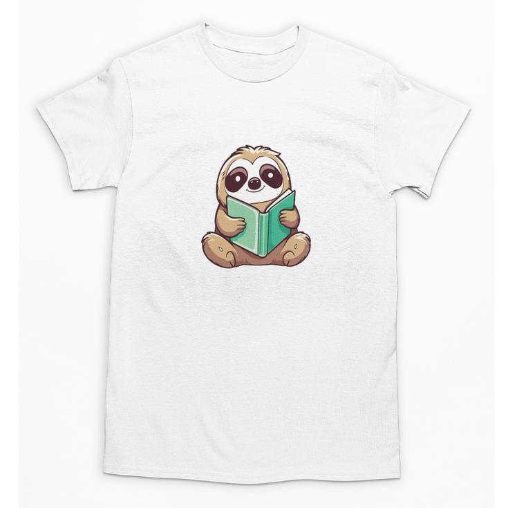 I Read Past My Bedtime Reading Sloth Book Lover Unisex T-Shirt