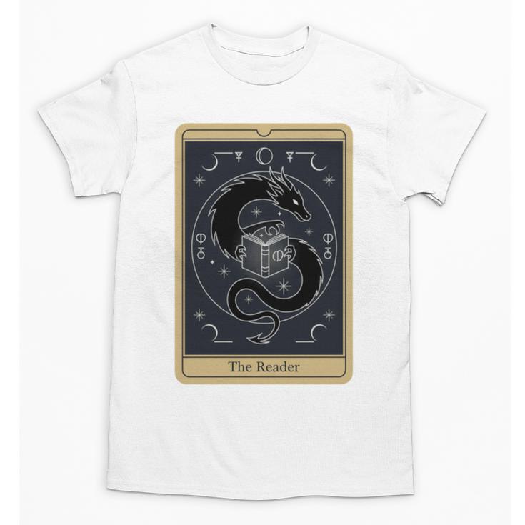 The Reader Tarot Card Mystic Dragon Book Magic Unisex T-Shirt
