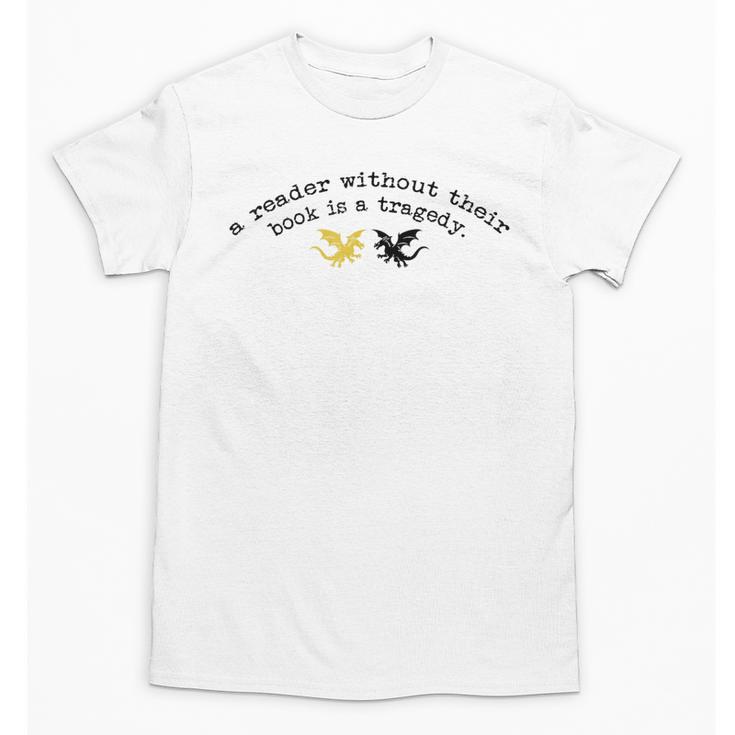 Reader Without a Book Is Tragedy Dragon Bookworm Unisex T-Shirt