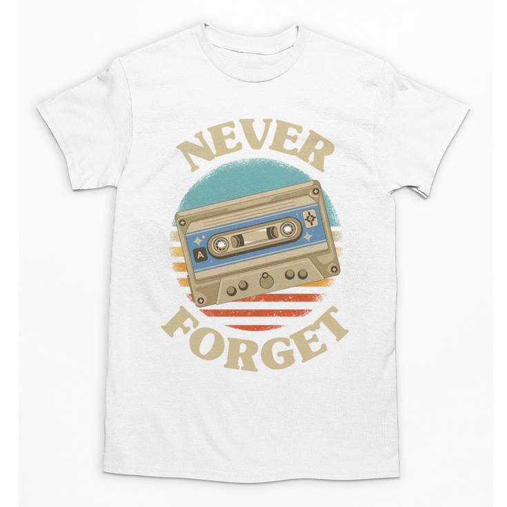 Retro Cassette Never Forget Nostalgia Vintage Unisex T-Shirt
