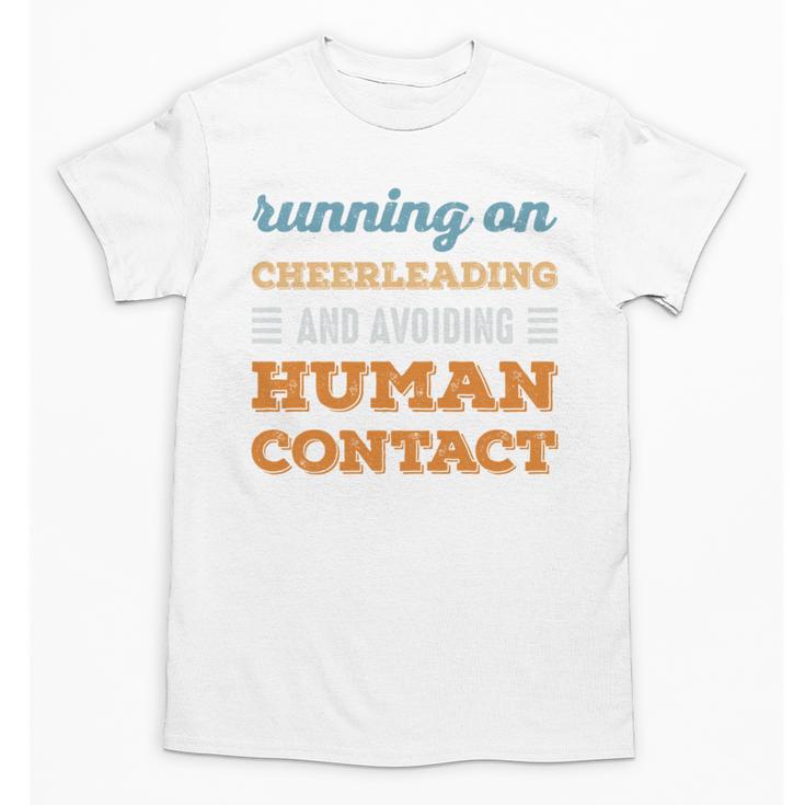 Running On Cheerleading Social Introvert Humor Vintage Unisex T-Shirt