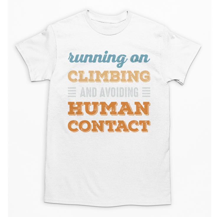 Running On Climbing Social Introvert Humor Vintage Unisex T-Shirt