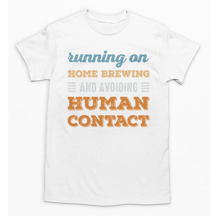 Running On Home Brewing Social Introvert Humor Vintage Unisex T-Shirt