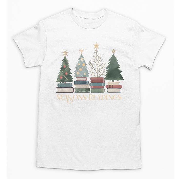 Seasons Readings Christmas Tree Book Lover Unisex T-Shirt Seasons Readings Christmas Tree Book Lover Unisex T-Shirt