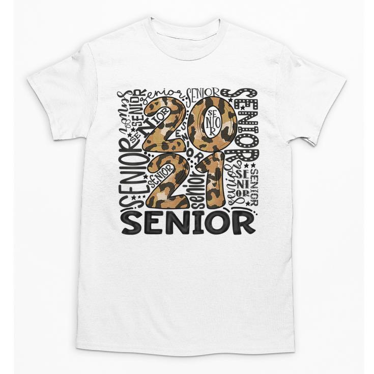 Senior 2021 Grad Class Of 2021 Graduation Leopard Cheetah Unisex T-Shirt