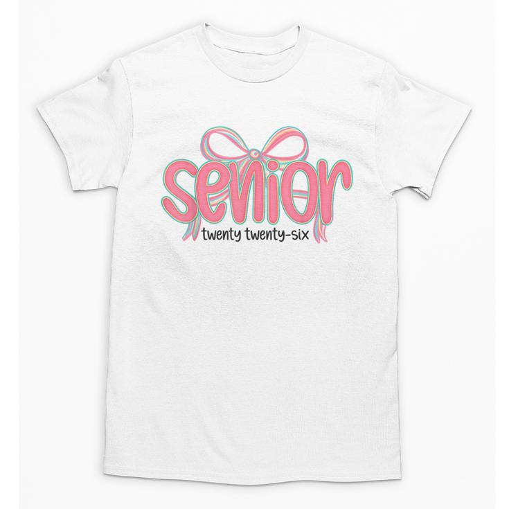 Senior 2026 Coquette Pink Bow Graduation 2026 Class Of 2026 Unisex T-Shirt