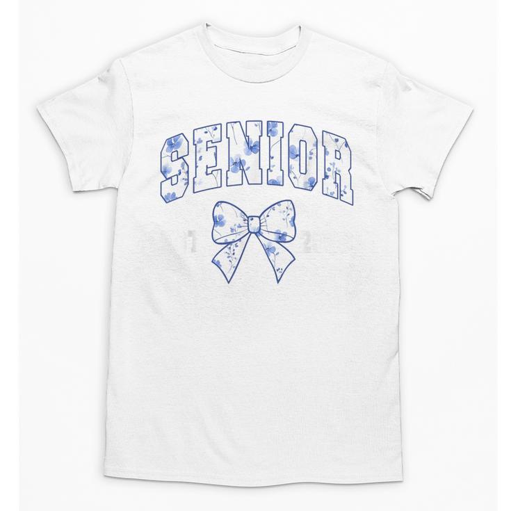 Senior Class Of 2026 Graduation Girly Floral Coquette Bow Unisex T-Shirt