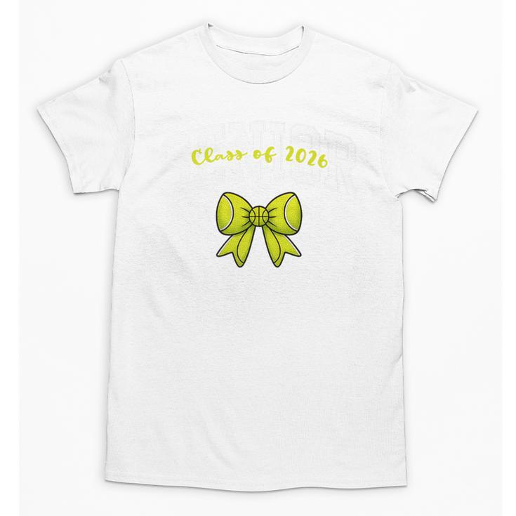 Senior Class Of 2026 Tennis Coquette Bow Graduation Premium Unisex T-Shirt