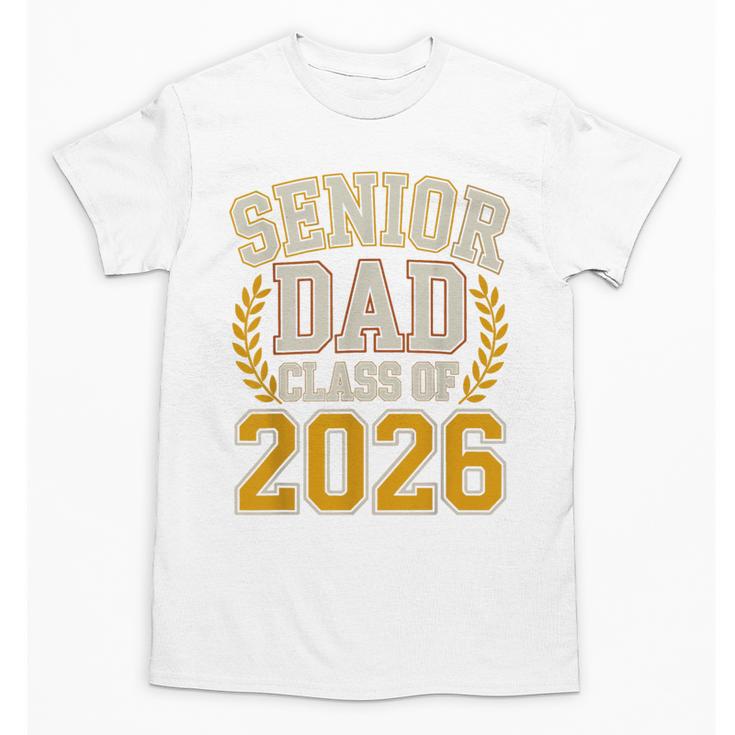 Senior Dad Class Of 2026 Purple Yellow Vintage Graduation Unisex T-Shirt