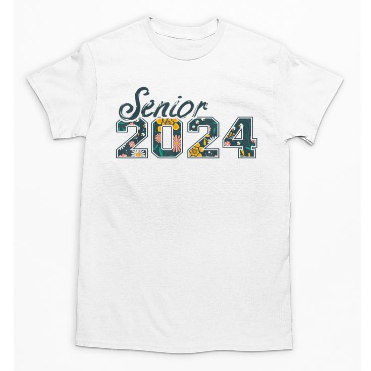 Senior Graduation Class Of 2024 Cute Senior 2024 Flowers Unisex T-Shirt