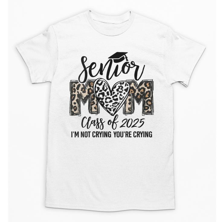 Senior Mom Class Of 2025 Senior Mama 2025 Leopard Graduation Unisex T-Shirt