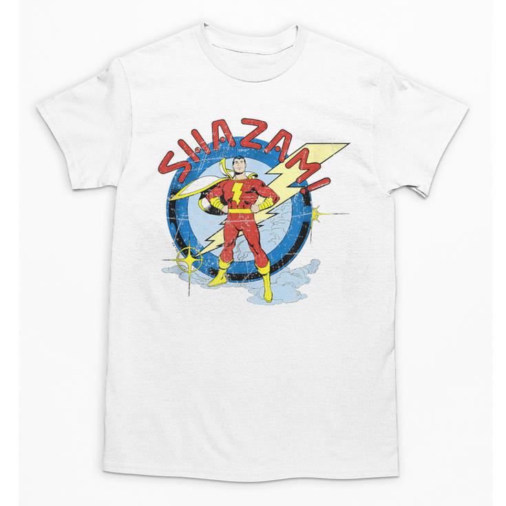 Shazam Comic Book Art Heroic Portrait Vintage Unisex T-Shirt