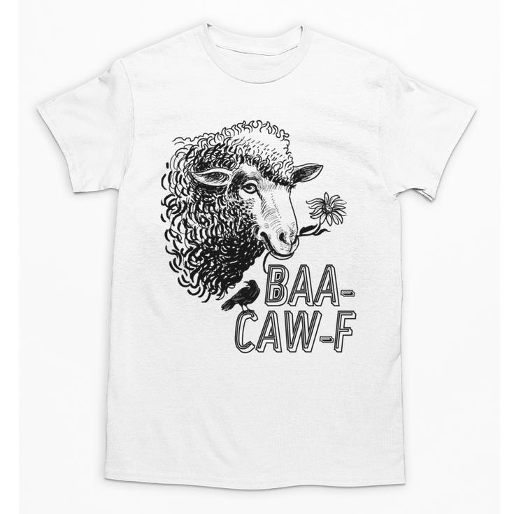 Sheep Baa Crow Caw Back Off Pun Tee For Introverts & Teens Unisex T-Shirt