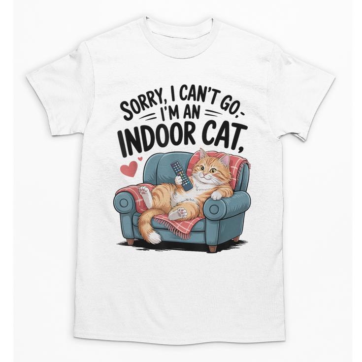 Sorry I Can’t Go I’m An Indoor Cat Couch Introvert Cat Unisex T-Shirt