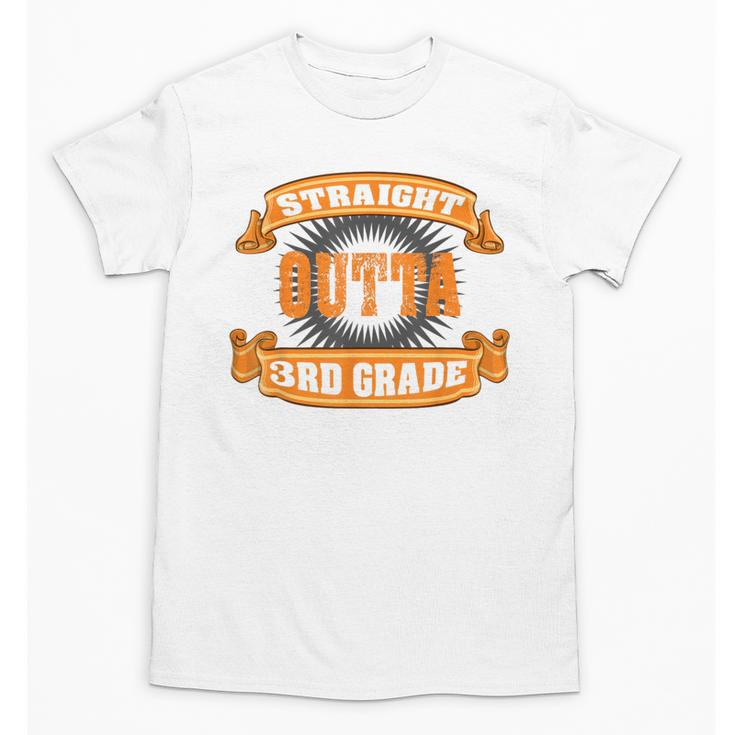 Straight Outta 3rd Grade T Shirt Third Graduation Boys Girls Unisex T-Shirt