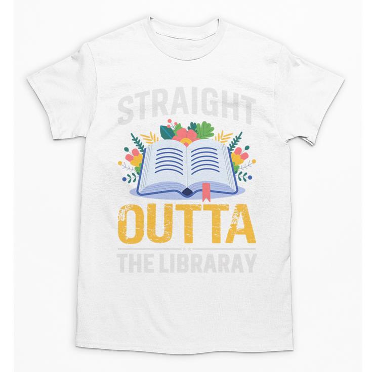 Straight Outta The Library Book Lover Men Women Premium Tri-Blend Unisex T-Shirt