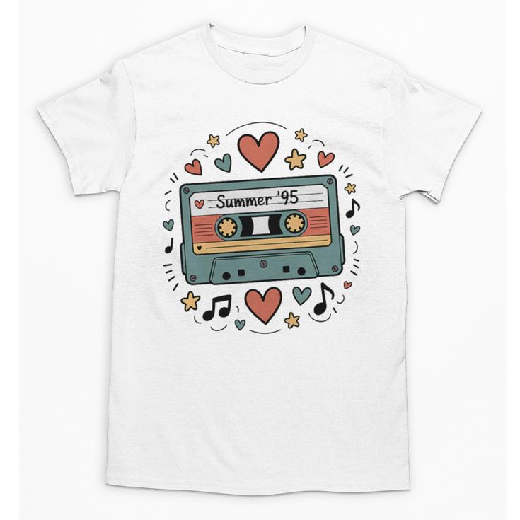 Summer ’95 Retro Cassette Tape Nostalgia Music Lover Premium Tri-Blend Unisex T-Shirt