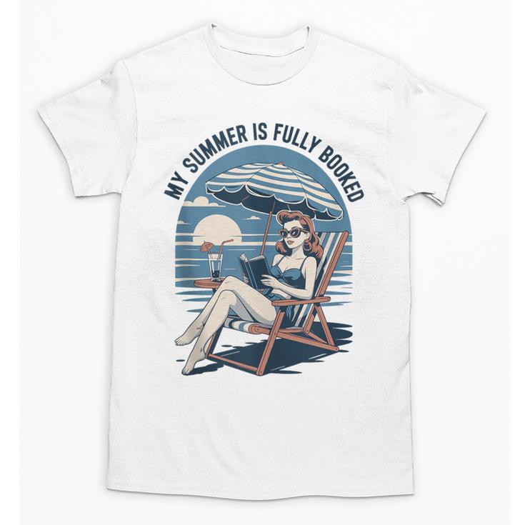 My Summer Is Fully Booked Fun Girls Summer Book Lovers Unisex T-Shirt