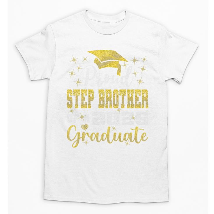 Super Proud Step Brother Of 2025 Graduate Graduation Family Premium Unisex T-Shirt