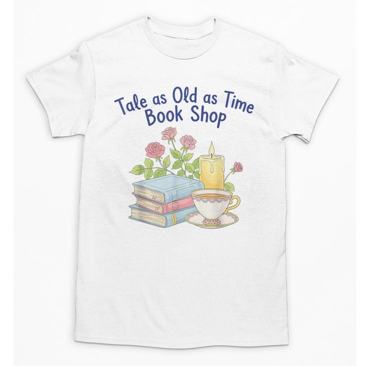 Tale As Old As Time Floral Bookshop Romantic Unisex T-Shirt