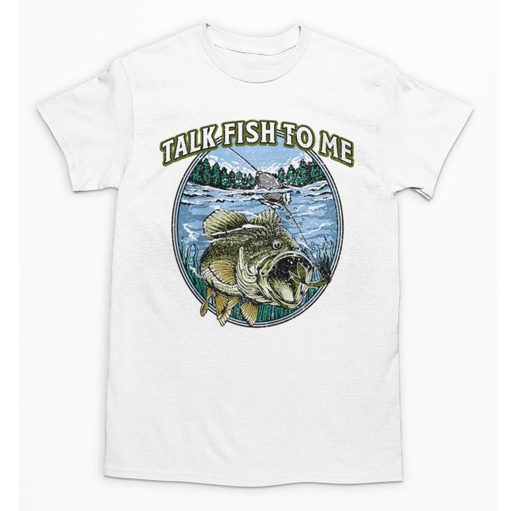 Talk Fish To Me Introvert Fishing Antisocial Fisherman Raglan Baseball Tee Unisex T-Shirt
