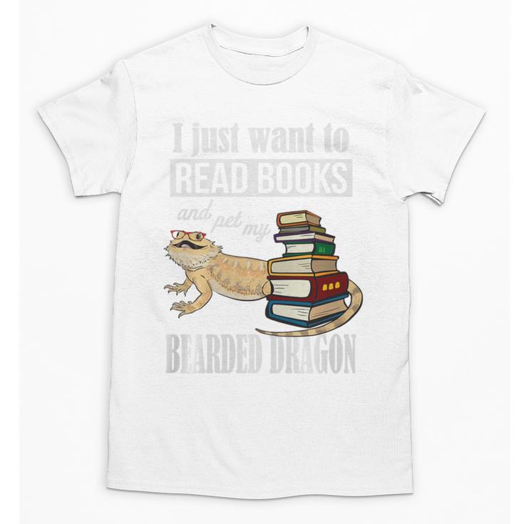Tiny Dinosaur Read Books & Pet My Bearded Dragon Lover Premium Tri-Blend Unisex T-Shirt