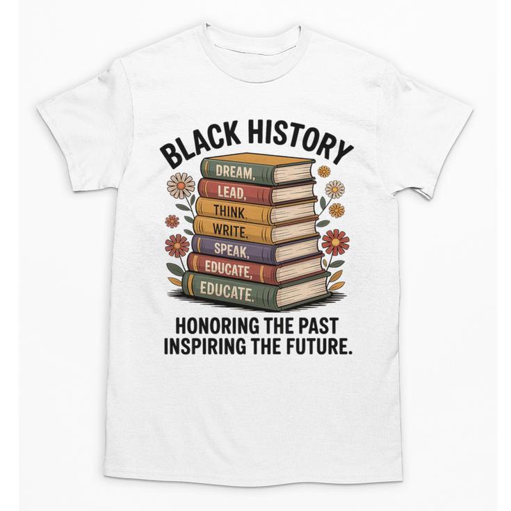 History Month Teacher Reading Book Lover Floral Stack Premium Tri-Blend Unisex T-Shirt