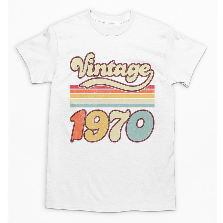 Vintage 1970 Birthday Retro Style 70's Born Nostalgia Outfit Premium Tri-Blend Unisex T-Shirt