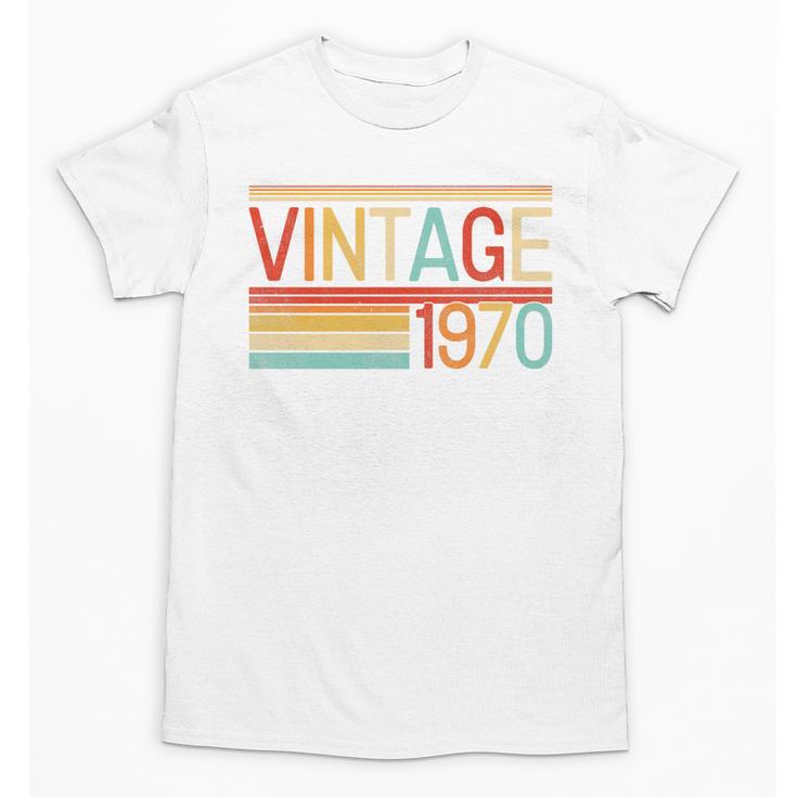 Vintage 1970 Birthday Retro Style 70's Born Nostalgia Party Premium Tri-Blend Unisex T-Shirt