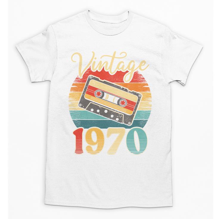 Vintage 1970 Retro Cassette Tape 70s Born Nostalgia Birthday Unisex T-Shirt