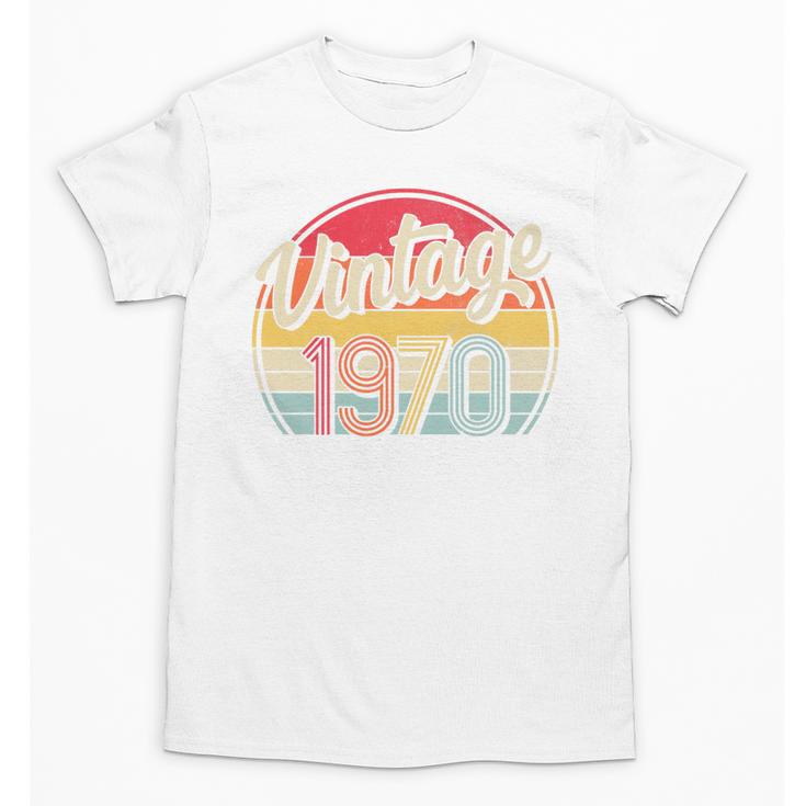 Vintage 1970 Retro Style 70's Born Nostalgia Vibe Birthday Premium Tri-Blend Unisex T-Shirt