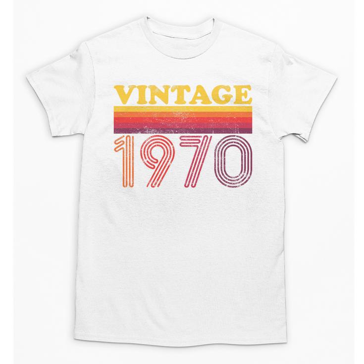 Vintage 1970 Retro Style 70's Born Nostalgia Vibes Birthday Premium Tri-Blend Unisex T-Shirt