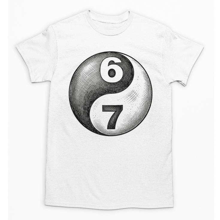 Vintage 6 7 Sketch Yin Yang Namaste Six Seven Nostalgia Unisex T-Shirt