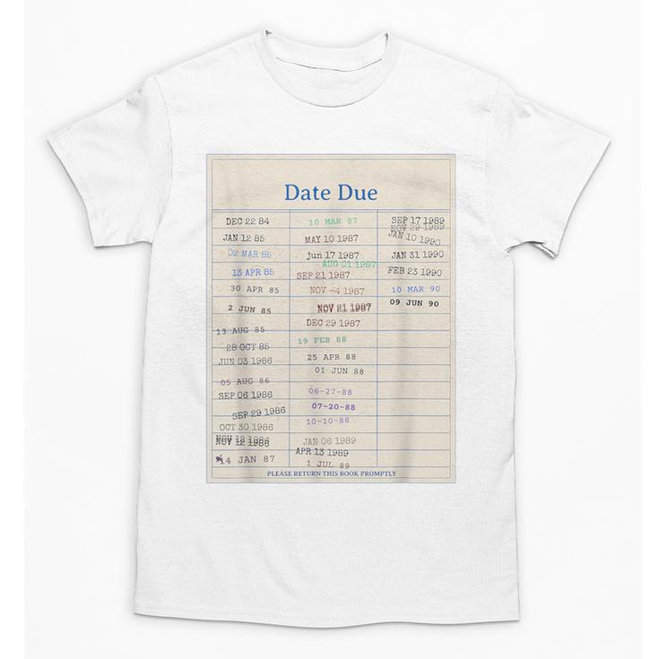Vintage Library Due Date Card For Book Lovers Librarians Unisex T-Shirt