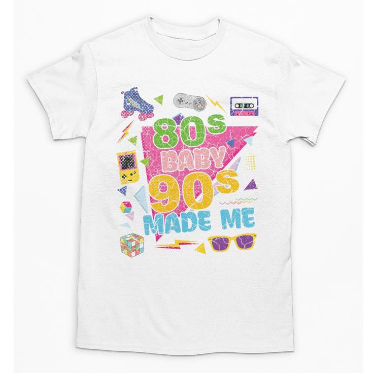 Vintage Retro 80's Baby 90's Made Me 1980s 1990s Nostalgia Premium Tri-Blend Unisex T-Shirt