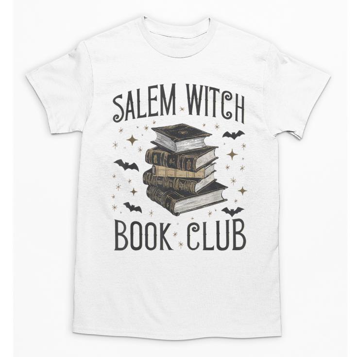 Vintage Salem Book Club Cat Bookish Spooky Halloween Unisex T-Shirt