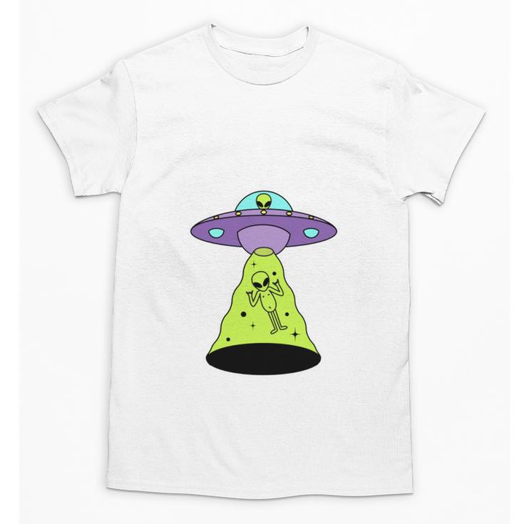 I Wanna Go Home Introvert UFO UAP Flying Saucer Trippy Alien Unisex T-Shirt